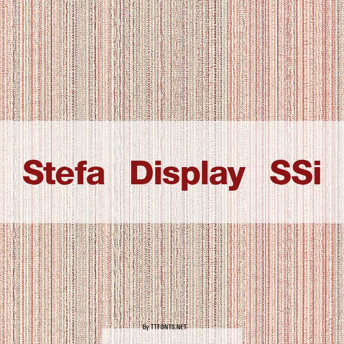 Stefa Display SSi example